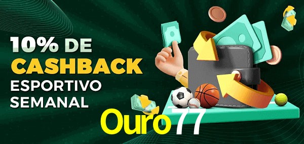 10% de bônus de cashback na Ouro77